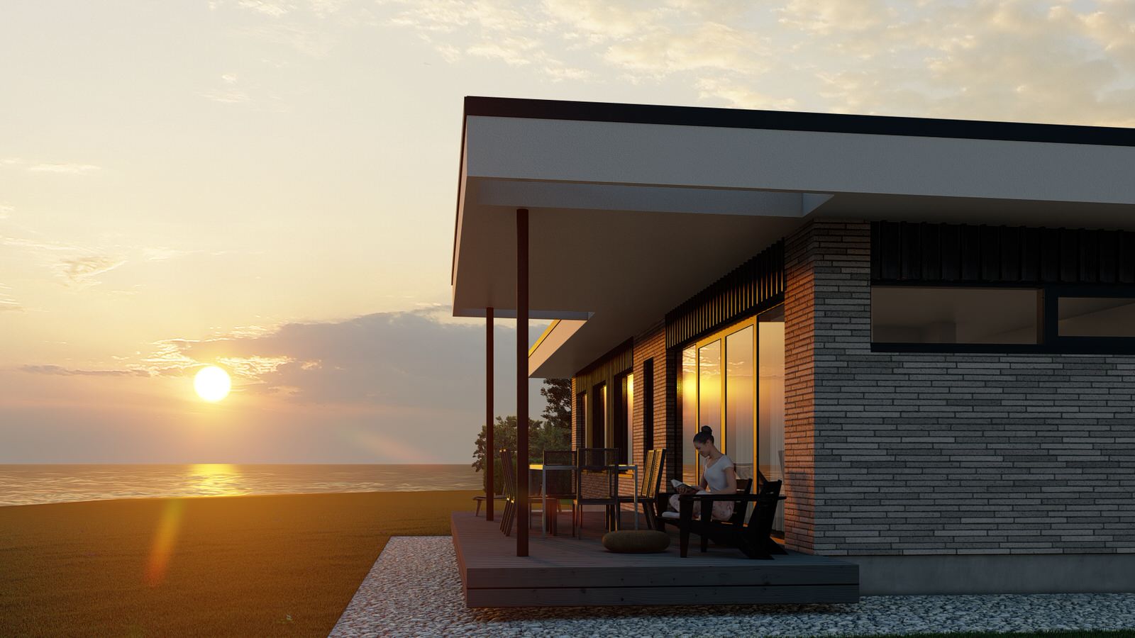 Дача на берегу реки