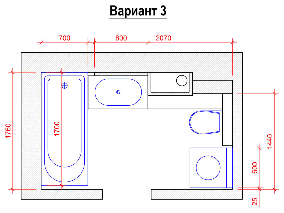 Санузел в бирюзовых тонах. Москва