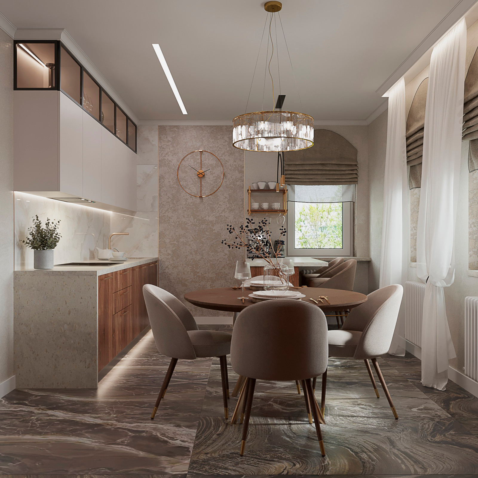 2023г. Интерьер частного дома 350 м2 в г. Новосибирск