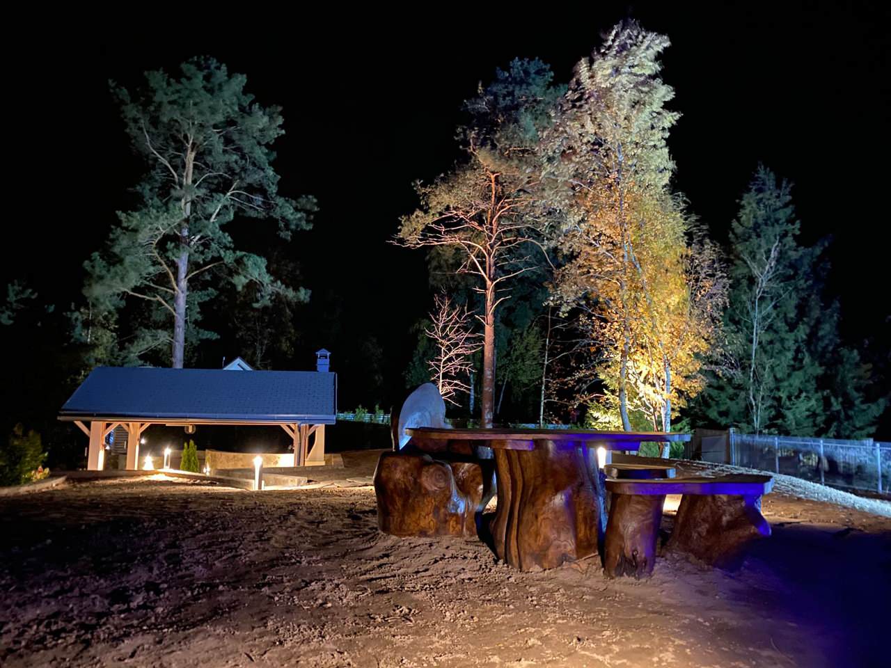 Сад для черной кошки и белого кота