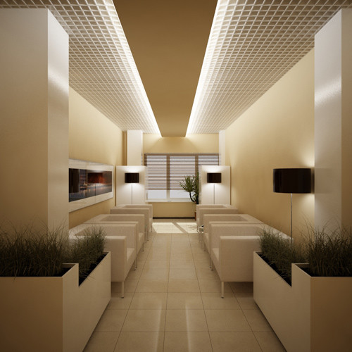 Интерьер общественных зон офисов класса В. Москва