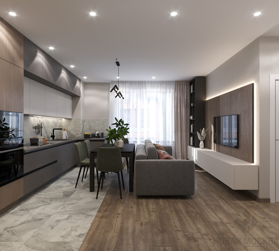 Дизайн двухкомнатной квартиры по адресу: Очаковское шоссе, 9А