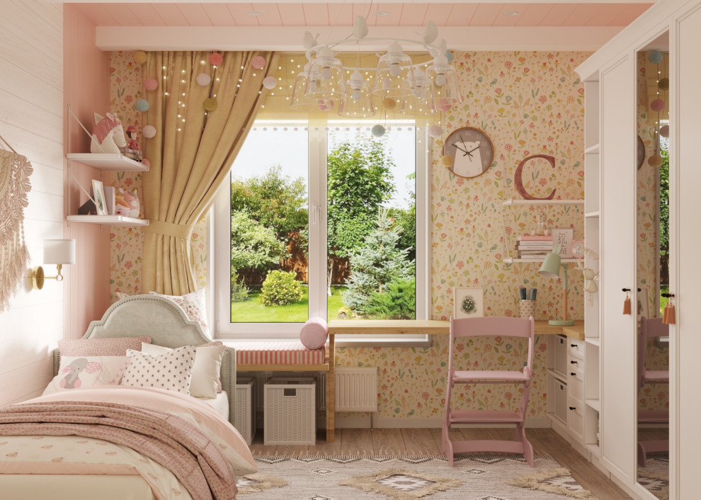 Обложка проекта: Детская для девочки в загородном доме