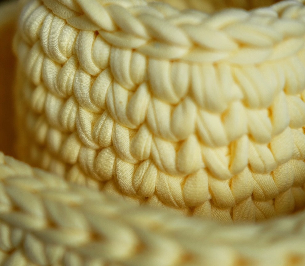 Вязаные корзинки