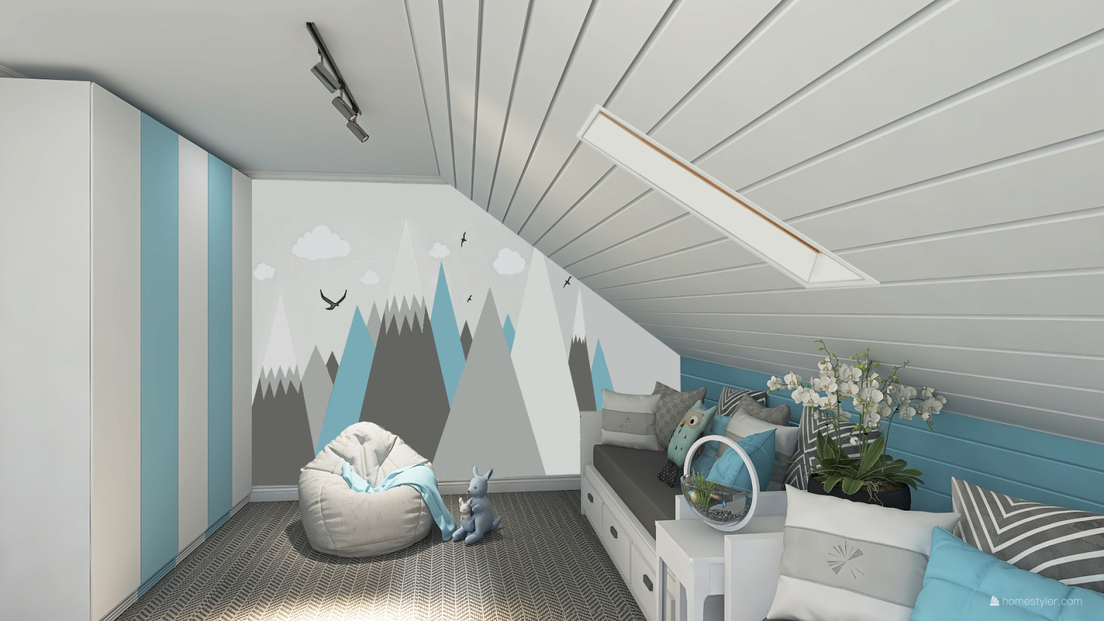 Загородный дом. Интерьер с элементами дерева