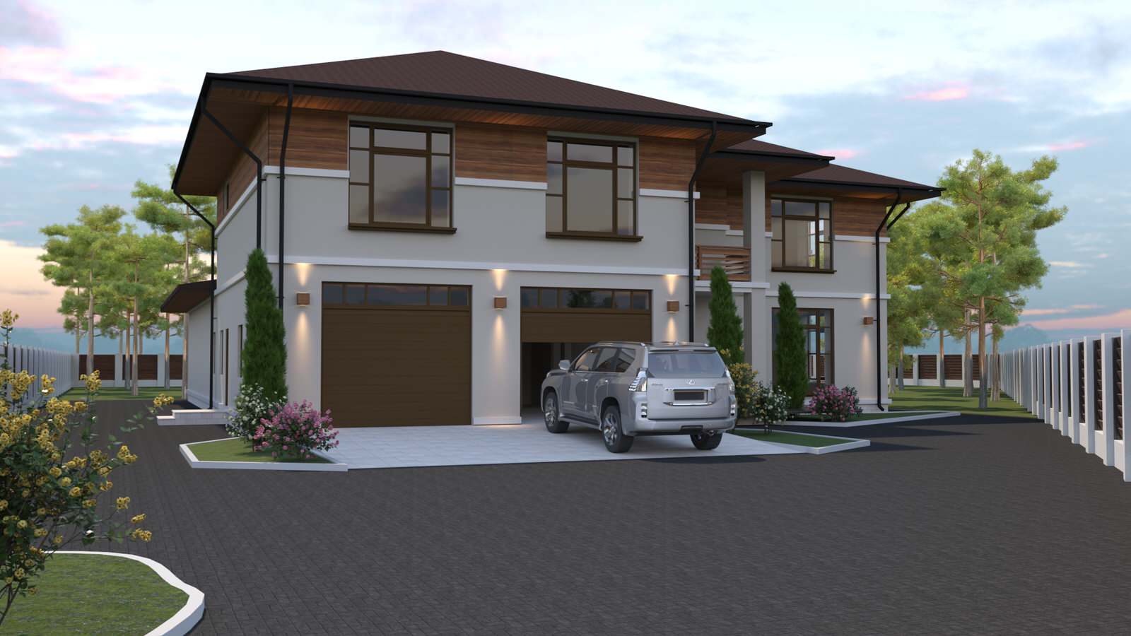 Экстерьер дома в стиле "Райт"