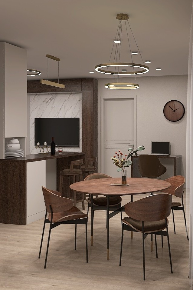 Обложка проекта: Кухня-гостиная для семьи