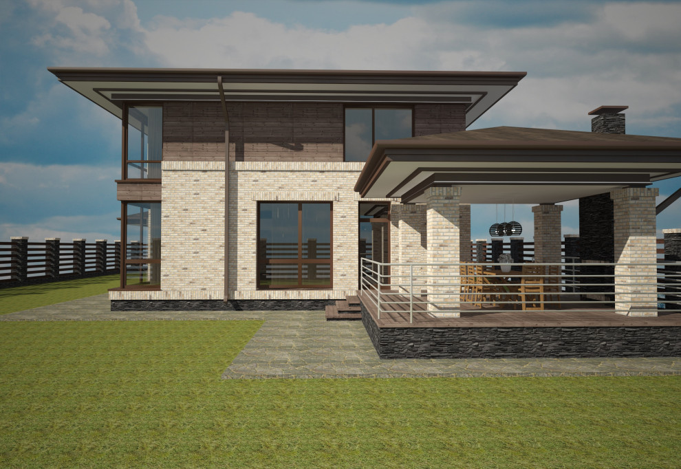 Дом На Соловей ключе в стиле Райта