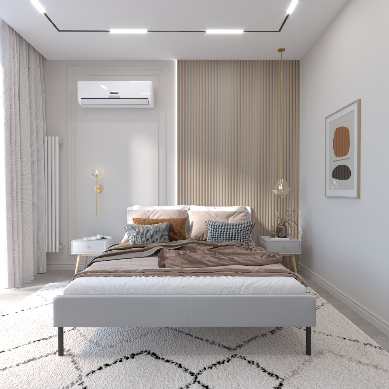 Обложка проекта: Квартира 56м2 для проживания пары с ребёнком в современном стиле