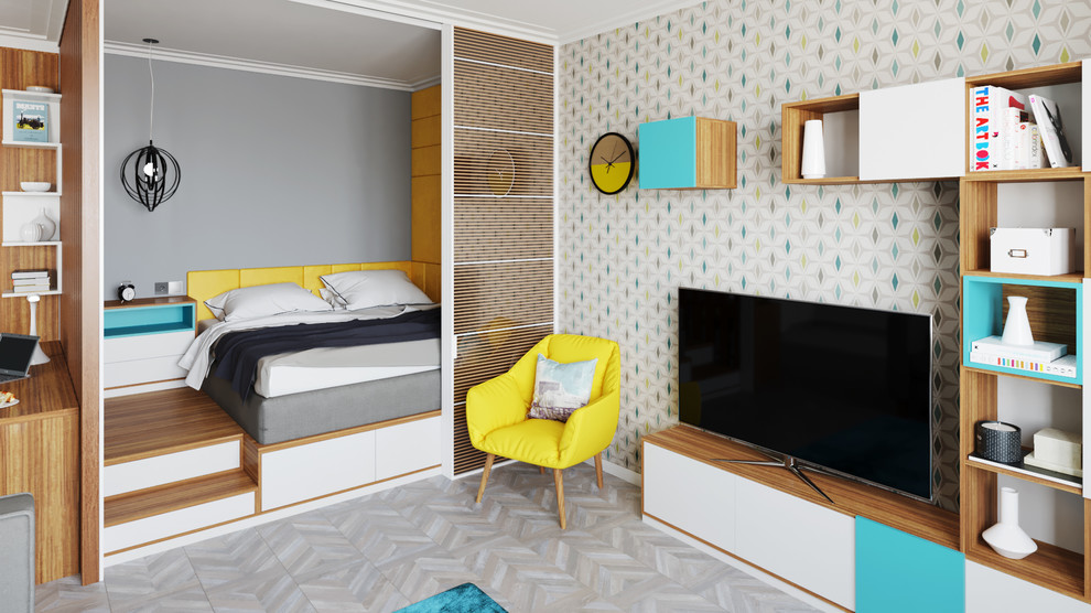 Уютная квартира-студия для молодой пары.