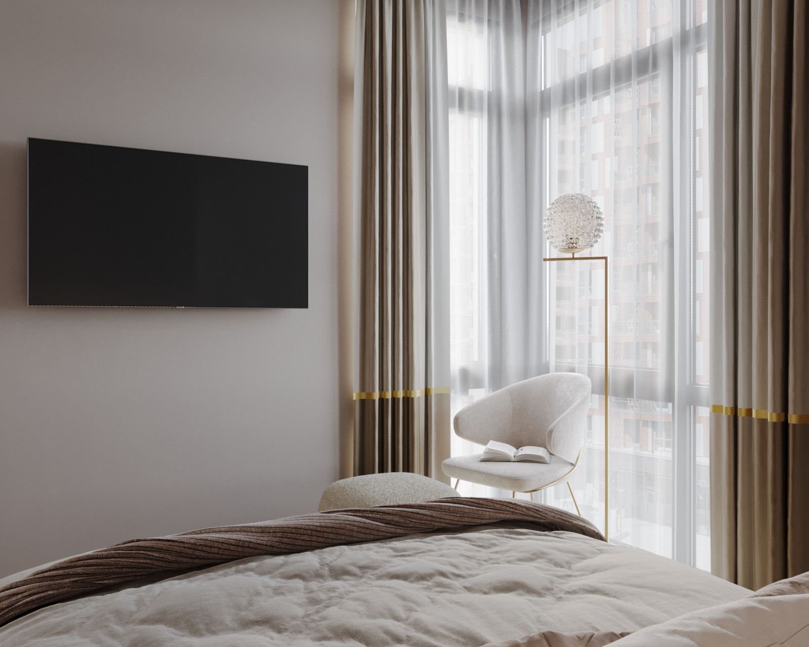 Дизайн интерьера однокомнатной квартиры "1к. квартира в ЖК Russian Design Distri