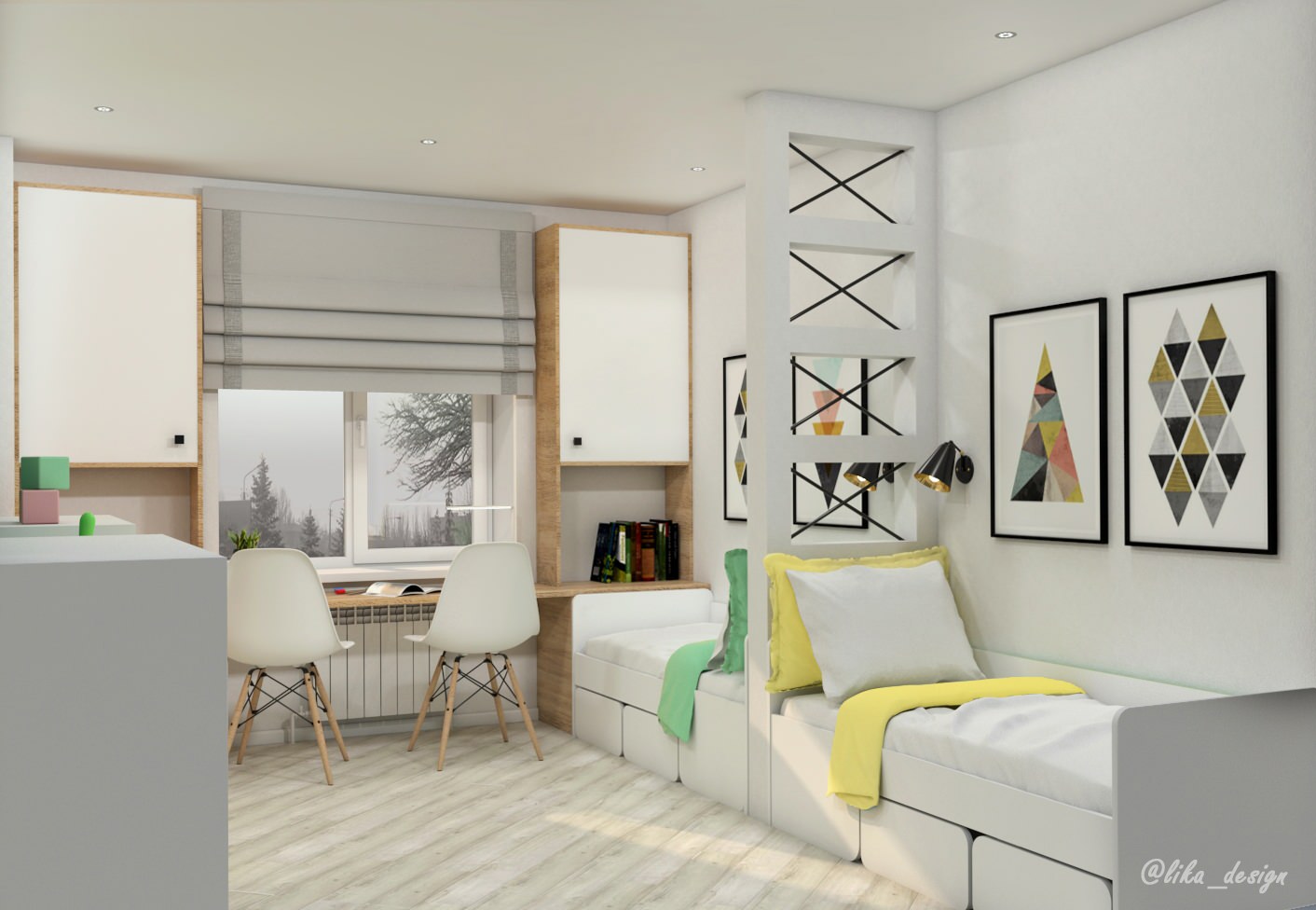 Обложка проекта: Светлая трёшка для семьи блогера-кондитера ЖК "Горизонт"