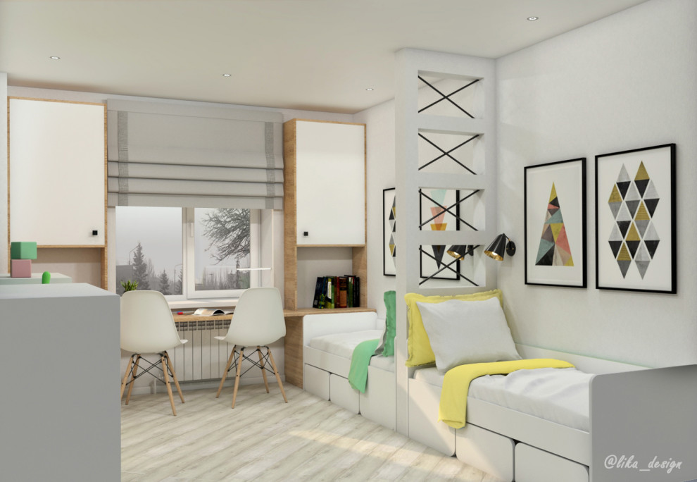 Обложка проекта: Светлая трёшка для семьи блогера-кондитера ЖК "Горизонт"