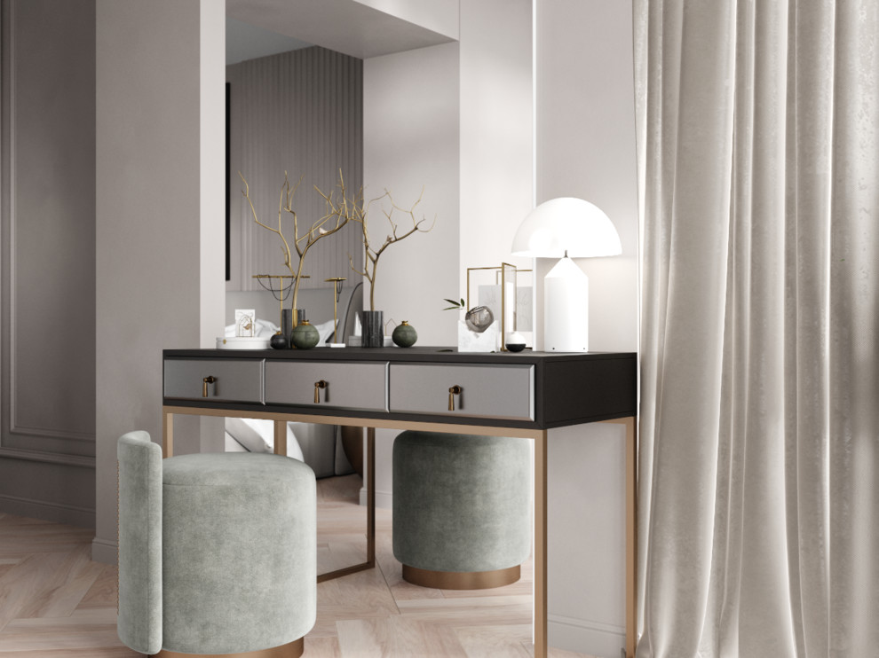 Спальня в проекте квартиры для Алексея и Анастасии