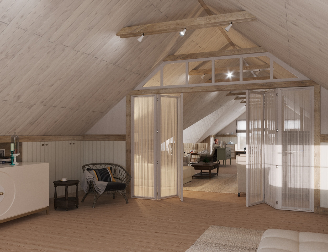 Загородный дом с мансардой