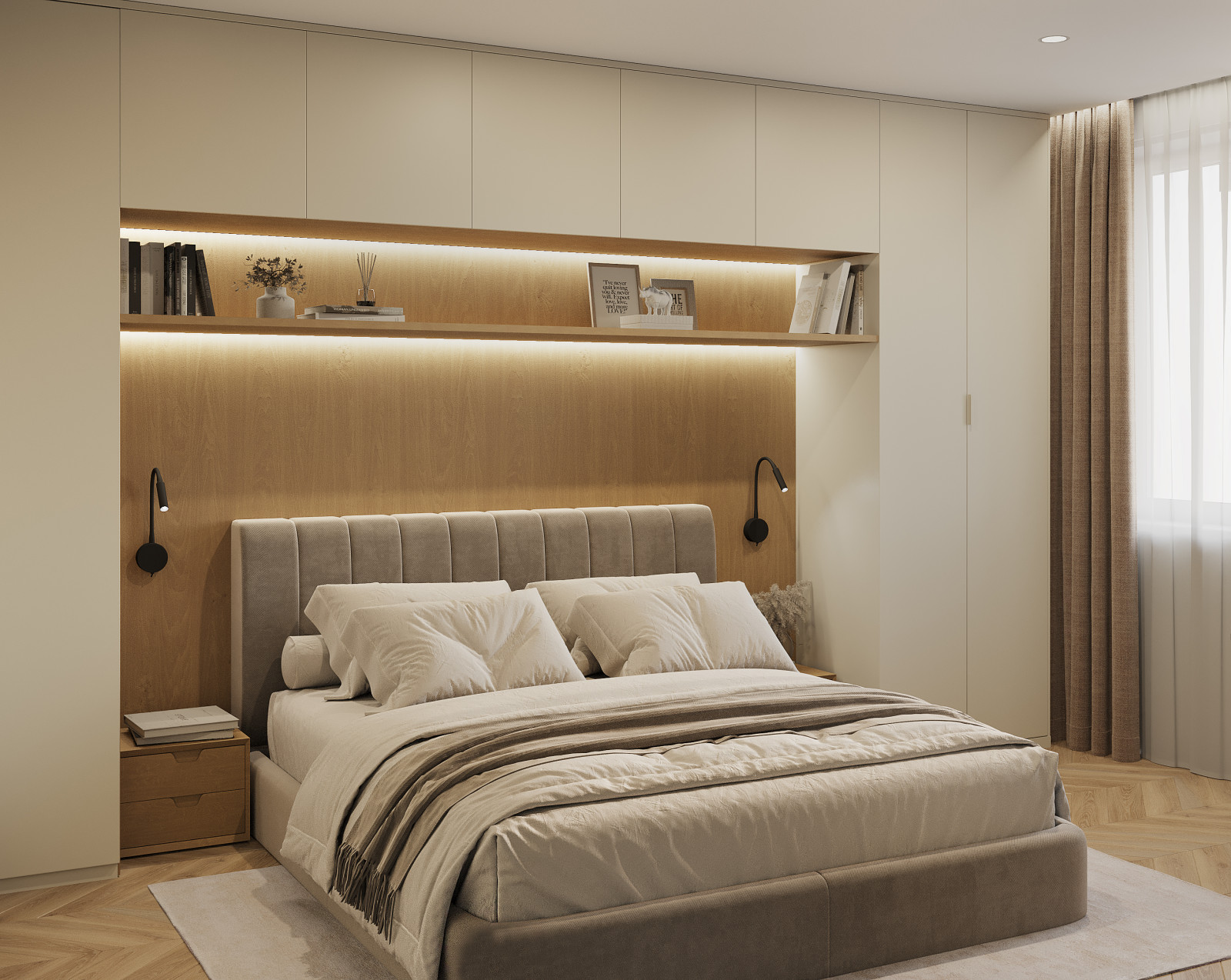 Интерьер современной квартиры 57 м² -  стиль и удобство для семьи