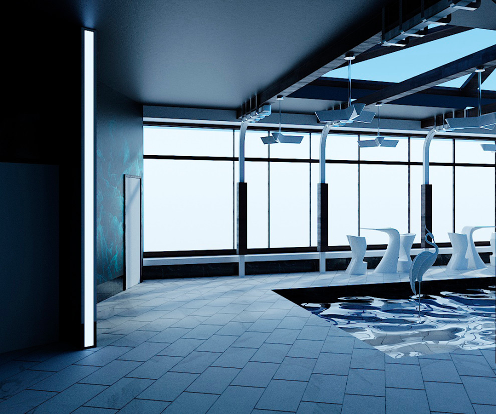 Дизайн проект интерьера бассейна