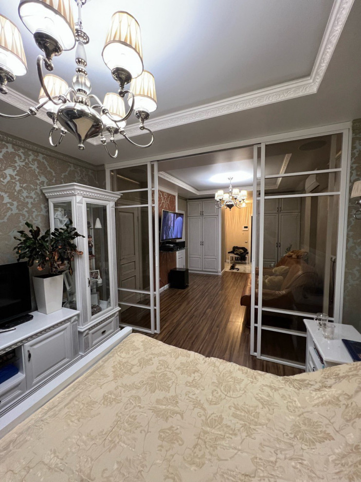 Перегородка для зонирования спальной и гостиной зоны