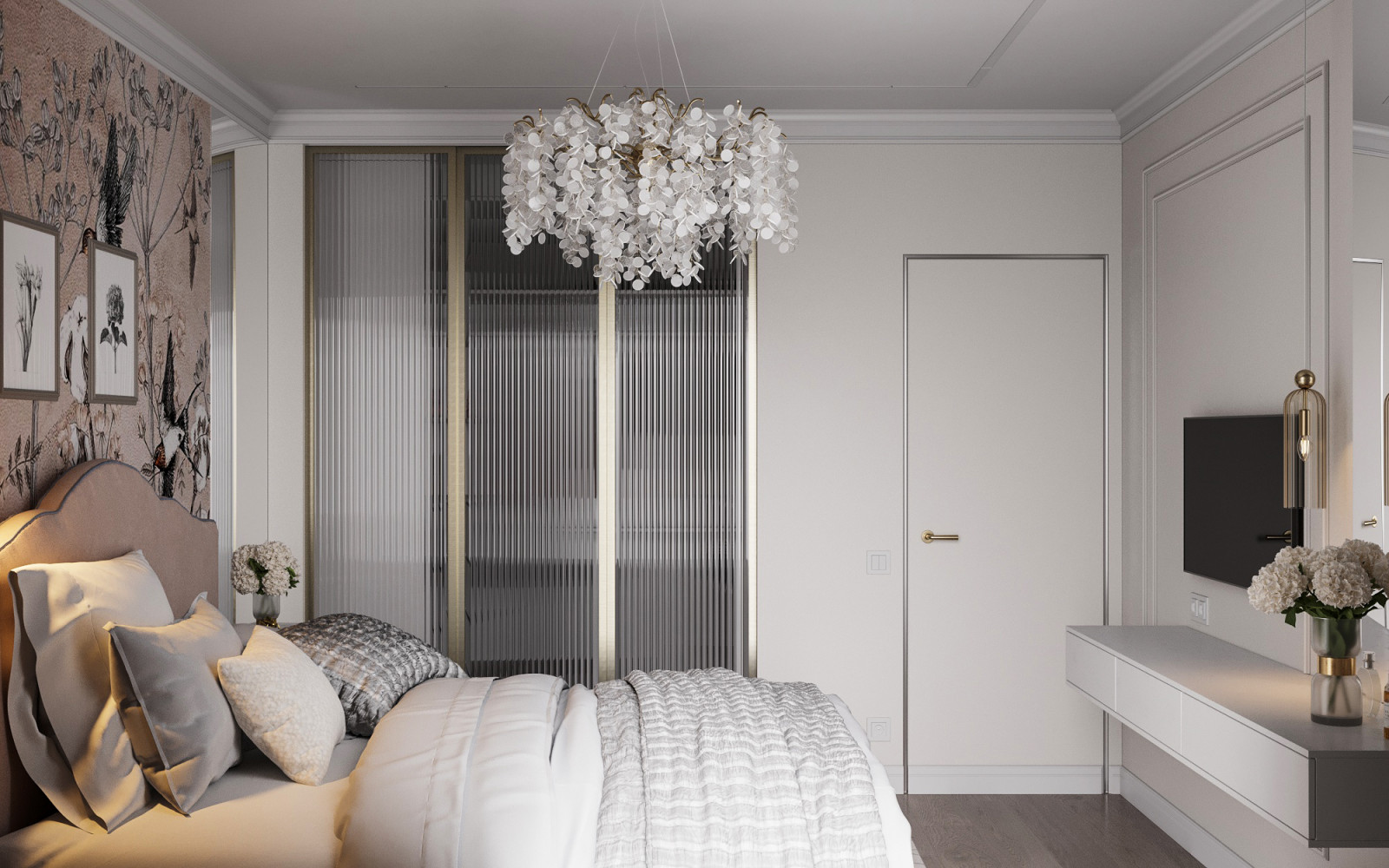 Спальня в пудровом цвете — Коллекция Botanica