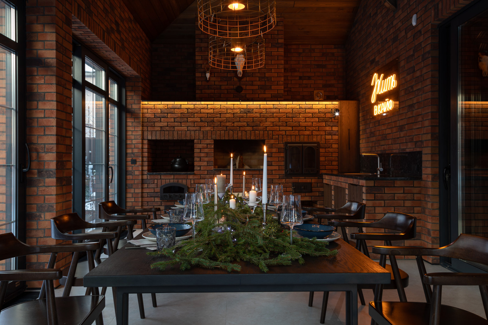 Реализованный проект банного комплекса на территории частного дома