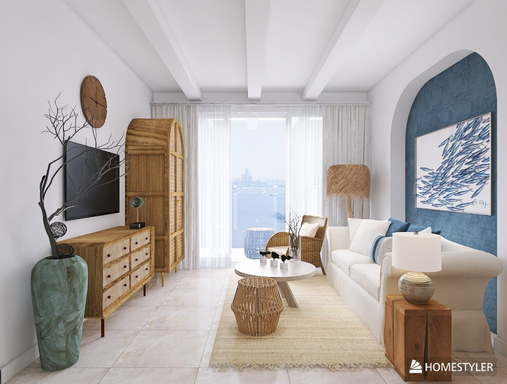 Кухня-гостиная в средиземноморском стиле