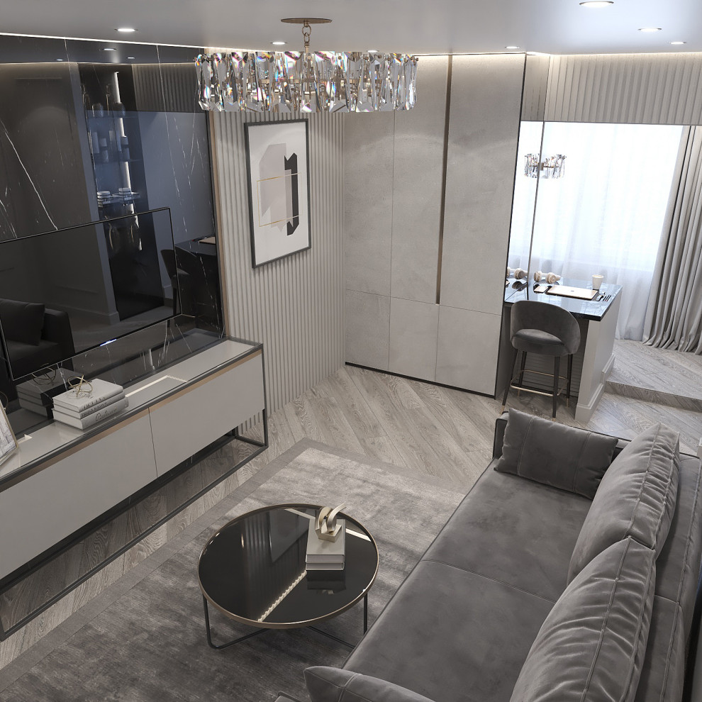 Дизайн интерьера "Гостиная в смарт двушке"