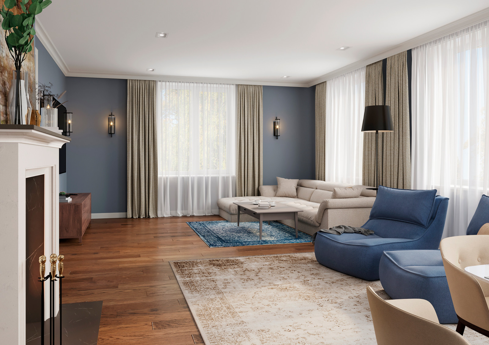 гостиная. визуализация