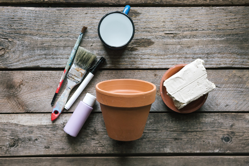 DIY: Горшки из глины с неожиданным декором