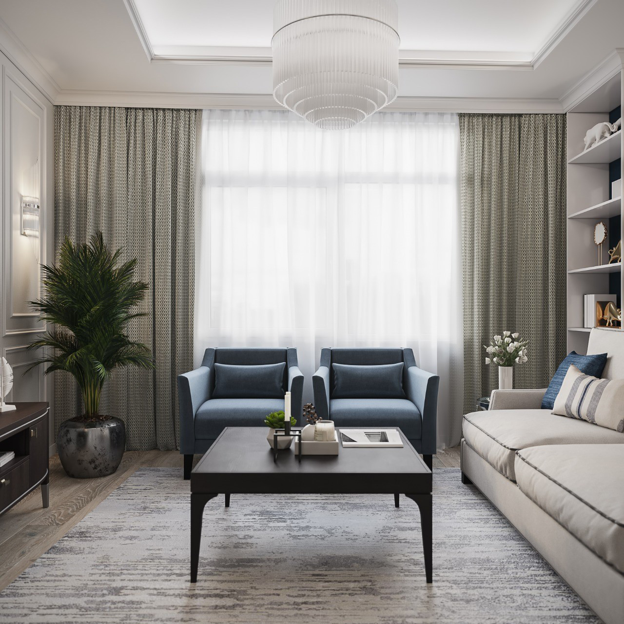 3-комнатная квартира в стиле Американская классика