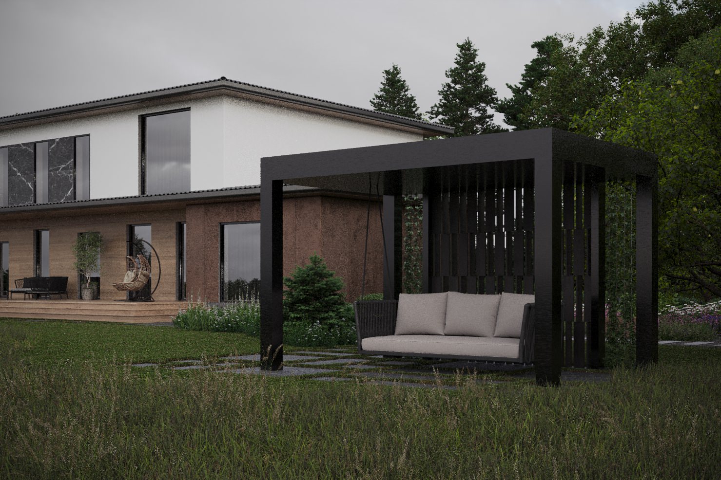 Сад на высоком берегу