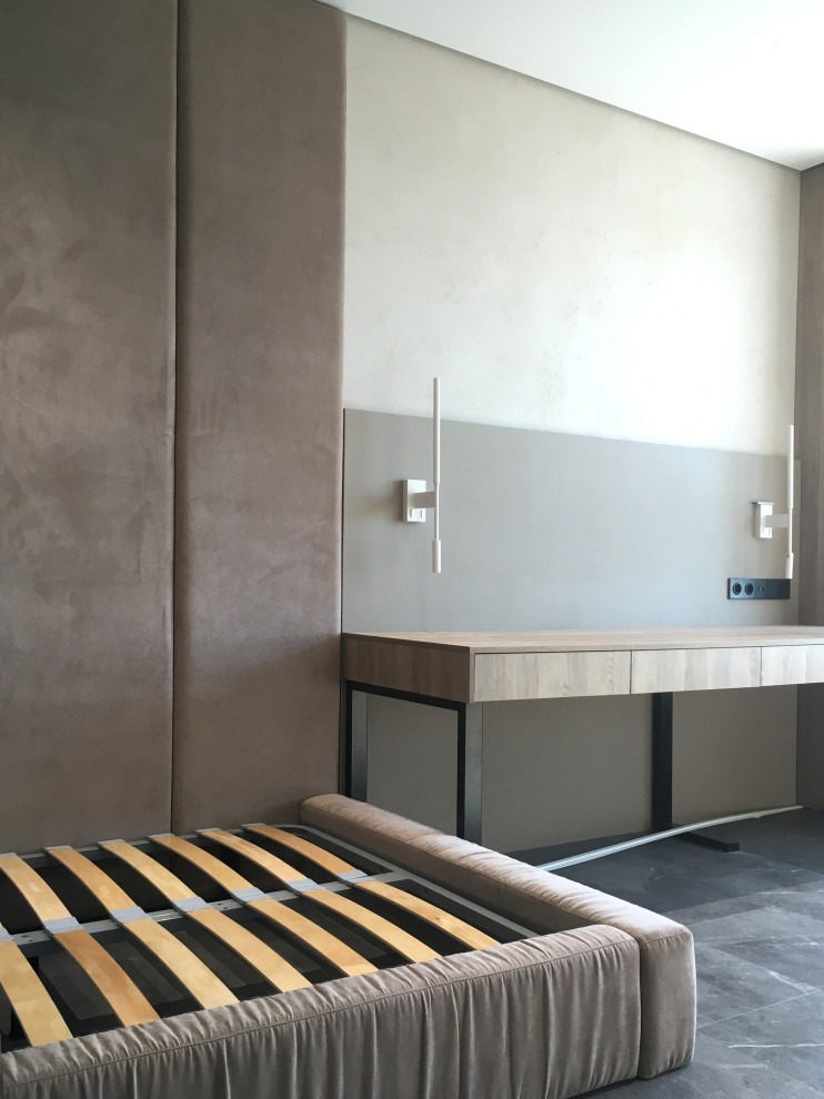 Обложка проекта: Мягкие стеновые панели с подсветкой и основание кровати с мятыми царгами