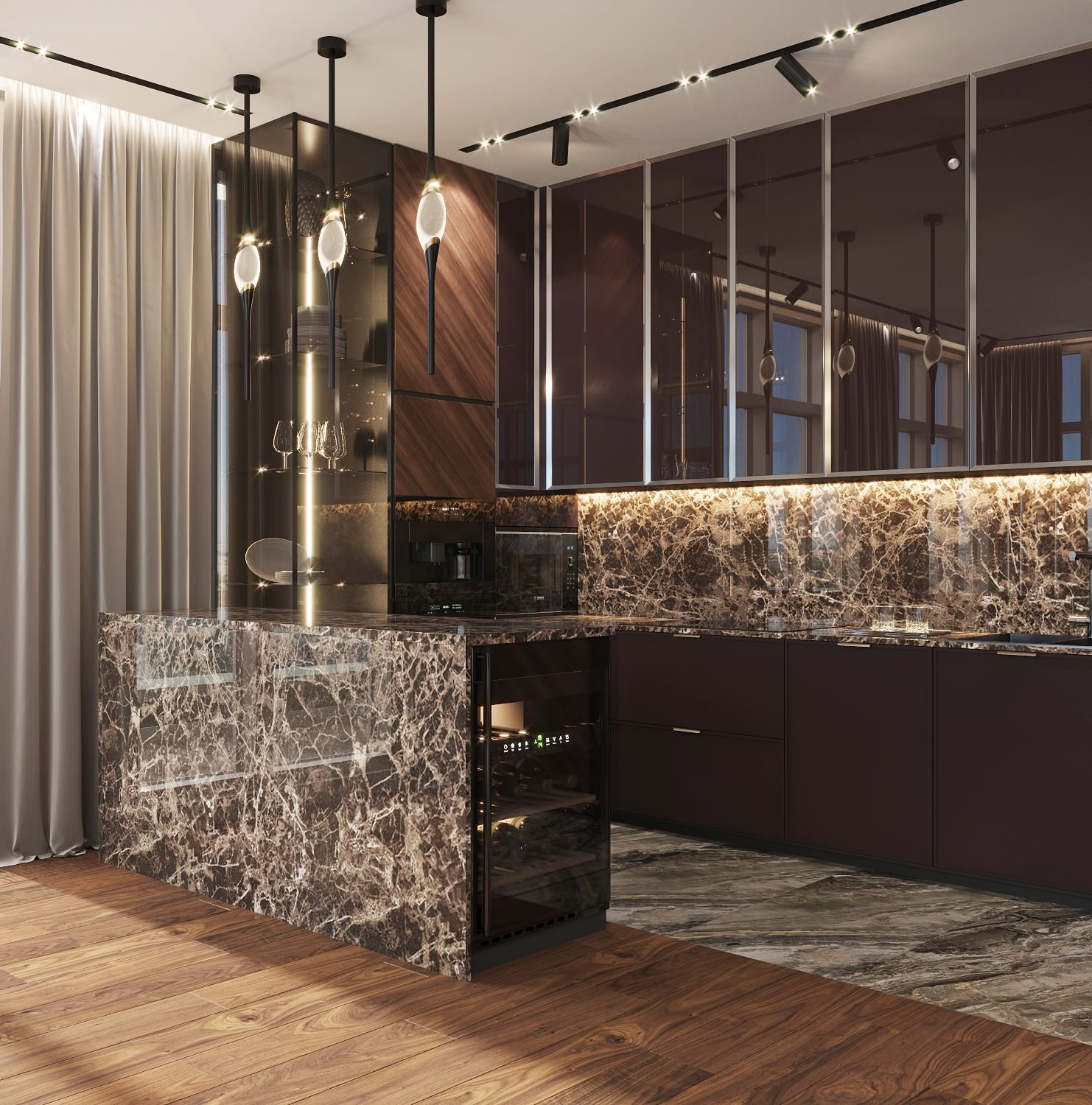 Проект квартиры 200 кв.м. 2021г.