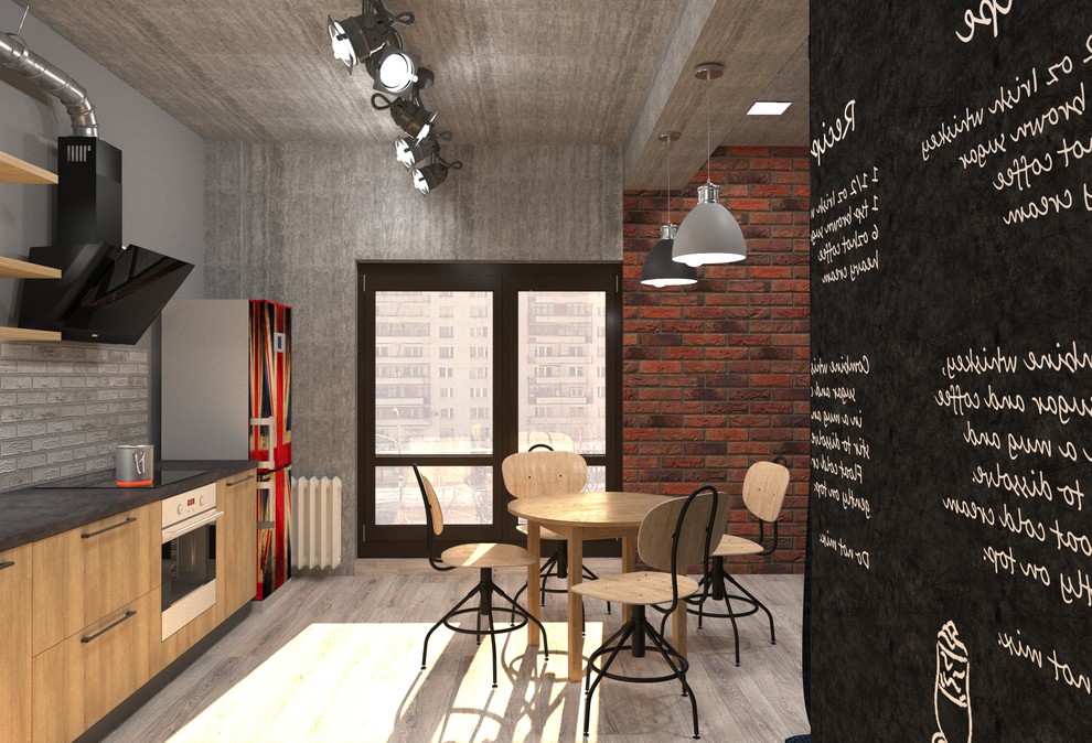 Обложка проекта: Кухня-студия в стиле лофт