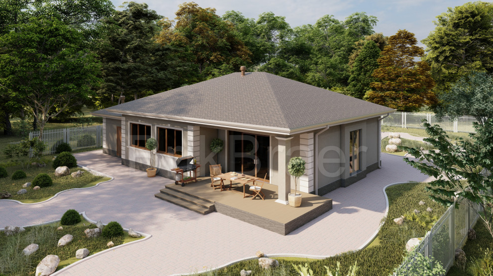 Проект дома №164 одноэтажный площадью 201 м2