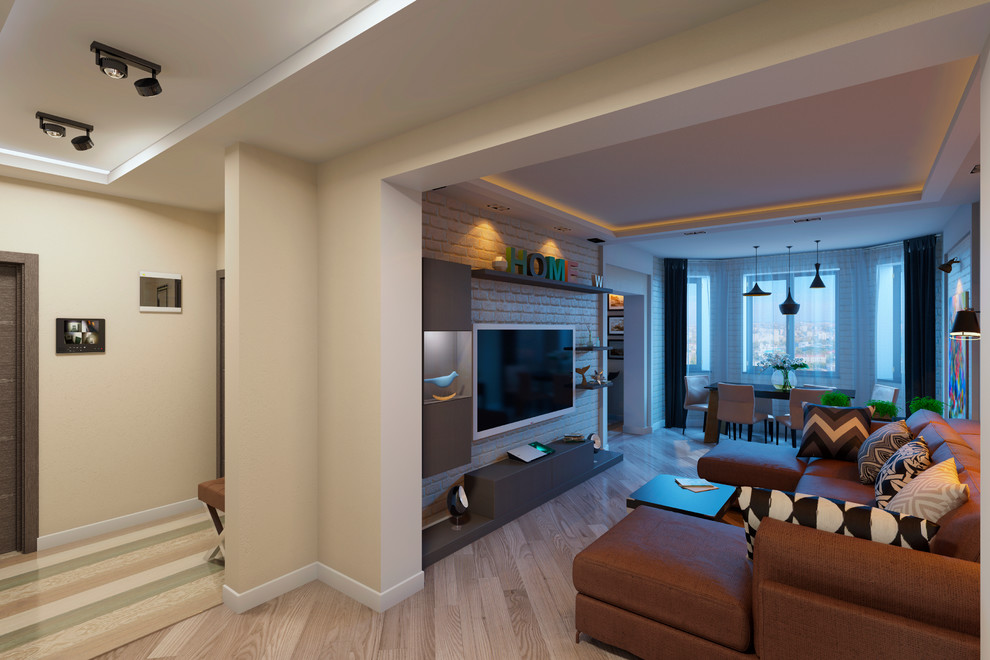 Строгий интерьер в холодных оттенках