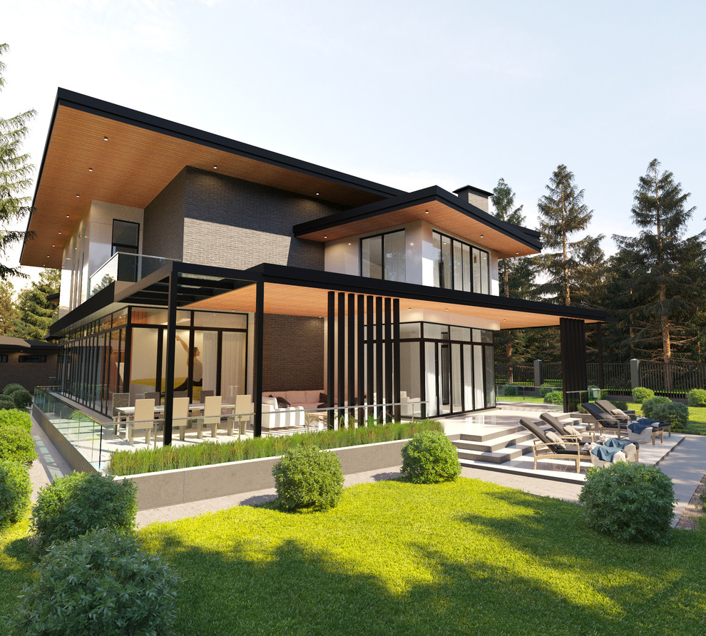 Экстерьер загородного особняка в Москве