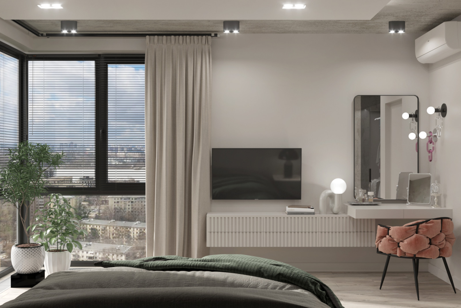 Пастельная квартира с яркими акцентами