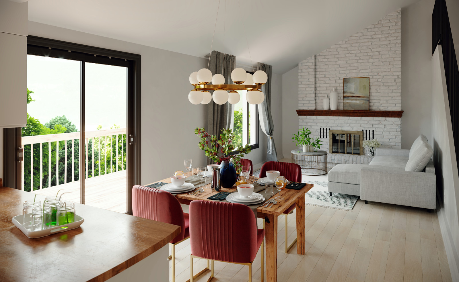 Dining area render