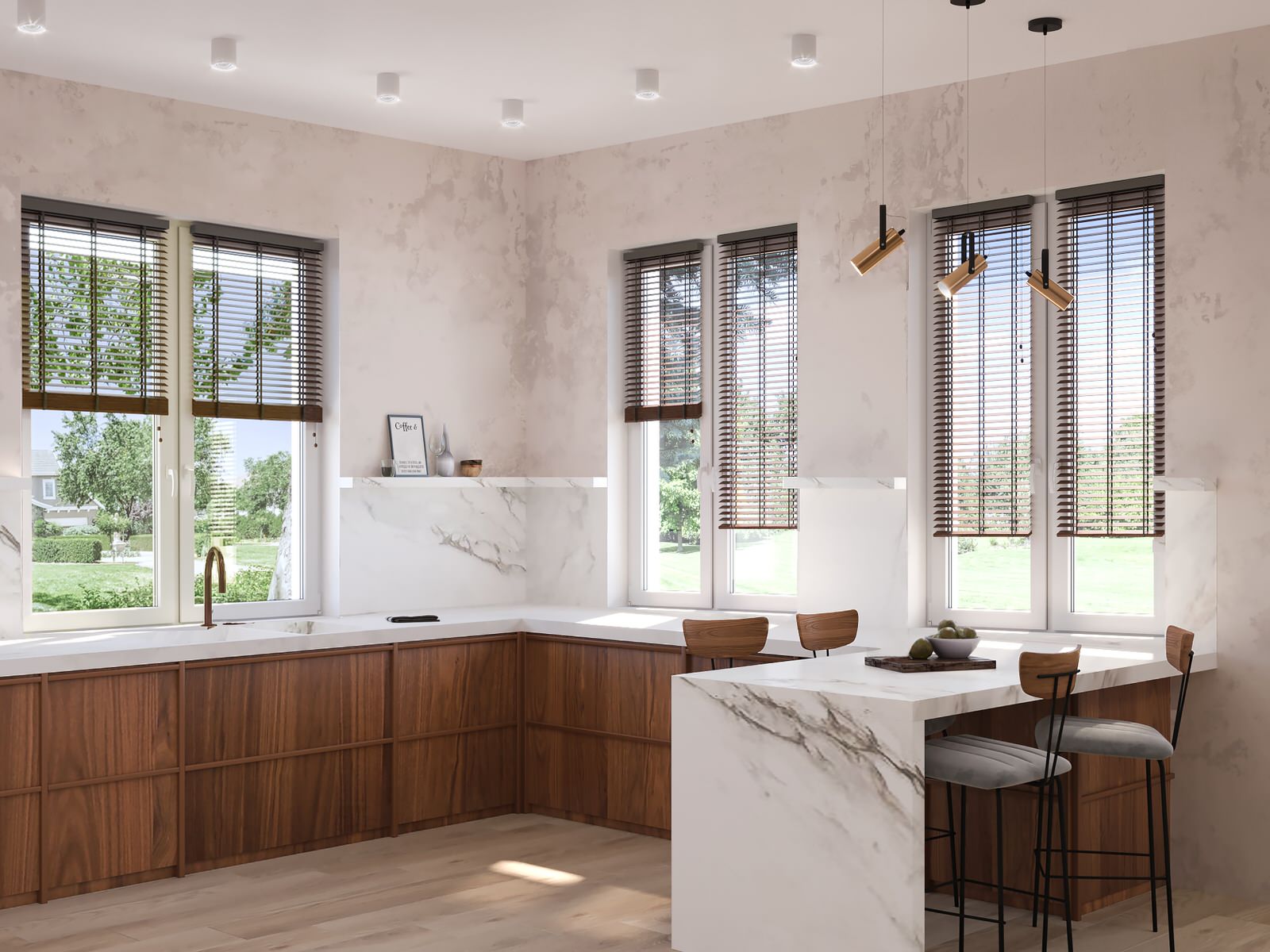 Современная кухня-гостиная