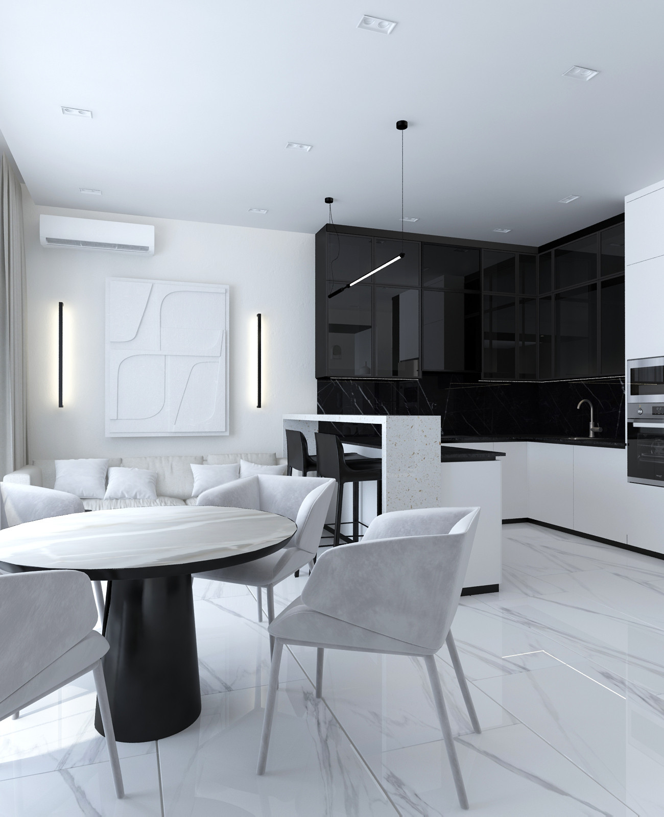 черно белый