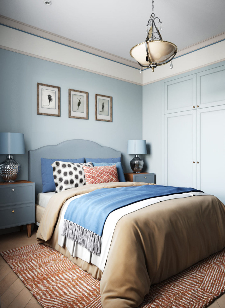 Квартира в голубых оттенках