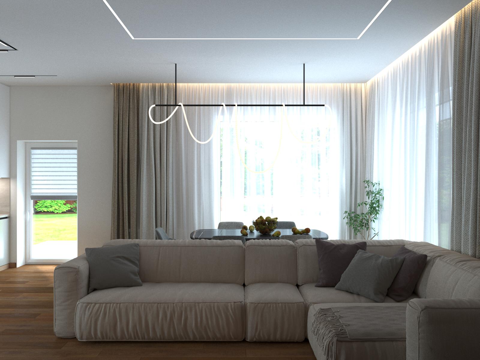 Ультра-современная гостиная в частном доме