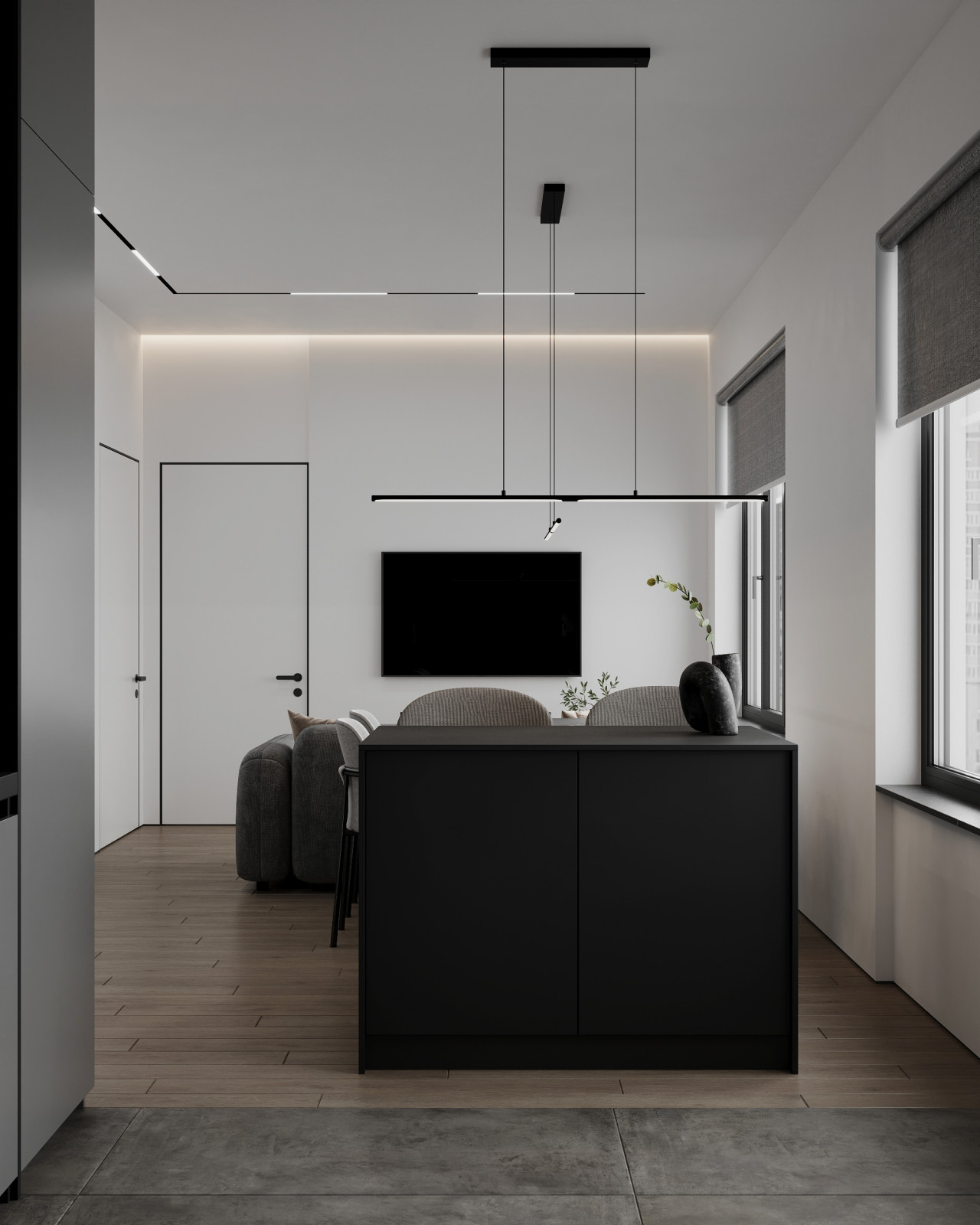 Дизайн интерьера квартиры 58 кв.м. в ЖК Level Амурская