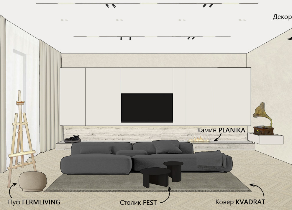 Кухня-гостиная