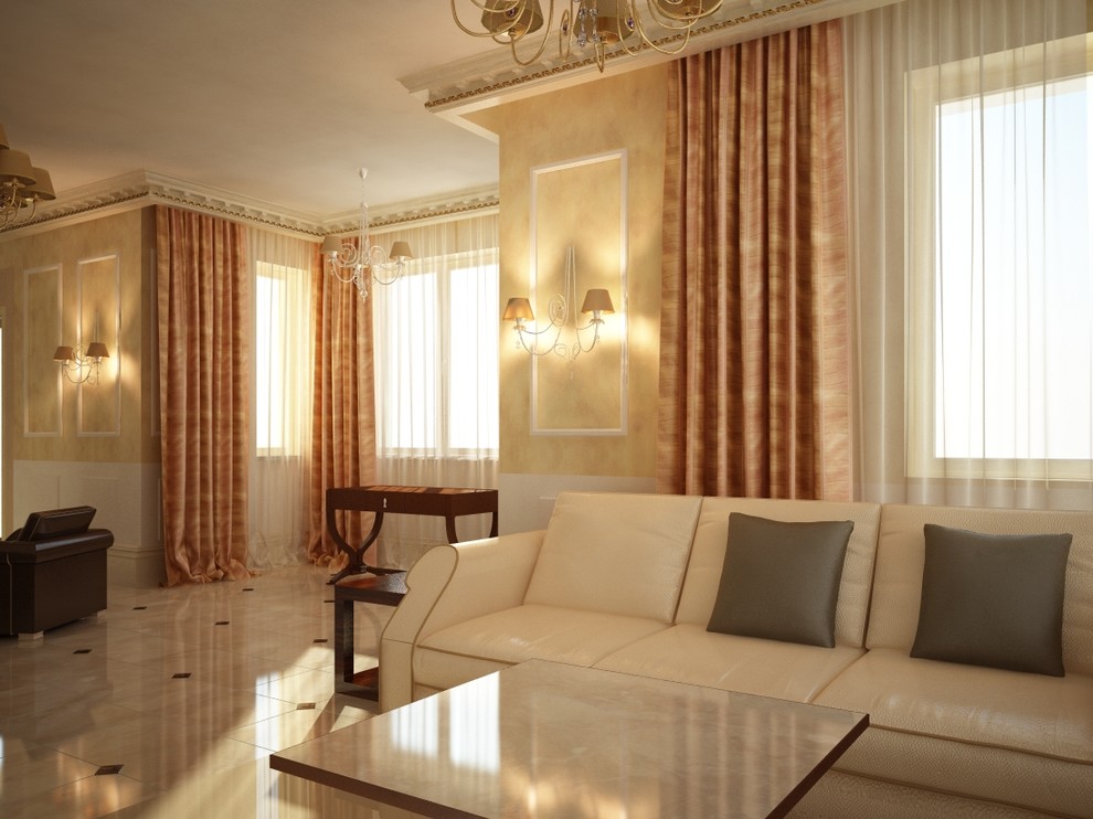 Загородный Дом - прихожая, гостиная. Проект.