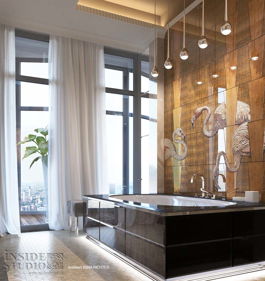 Дизайн интерьера ванной комнаты