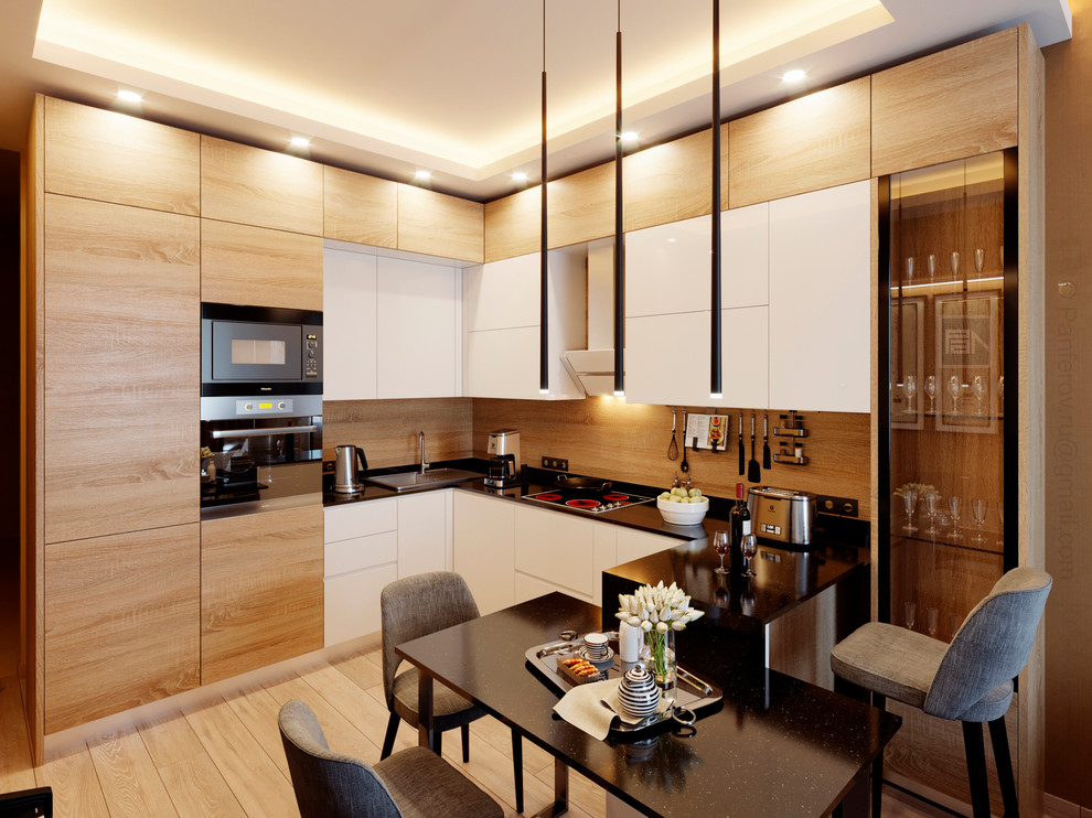 Дизайн-проект интерьера кухни-гостиной