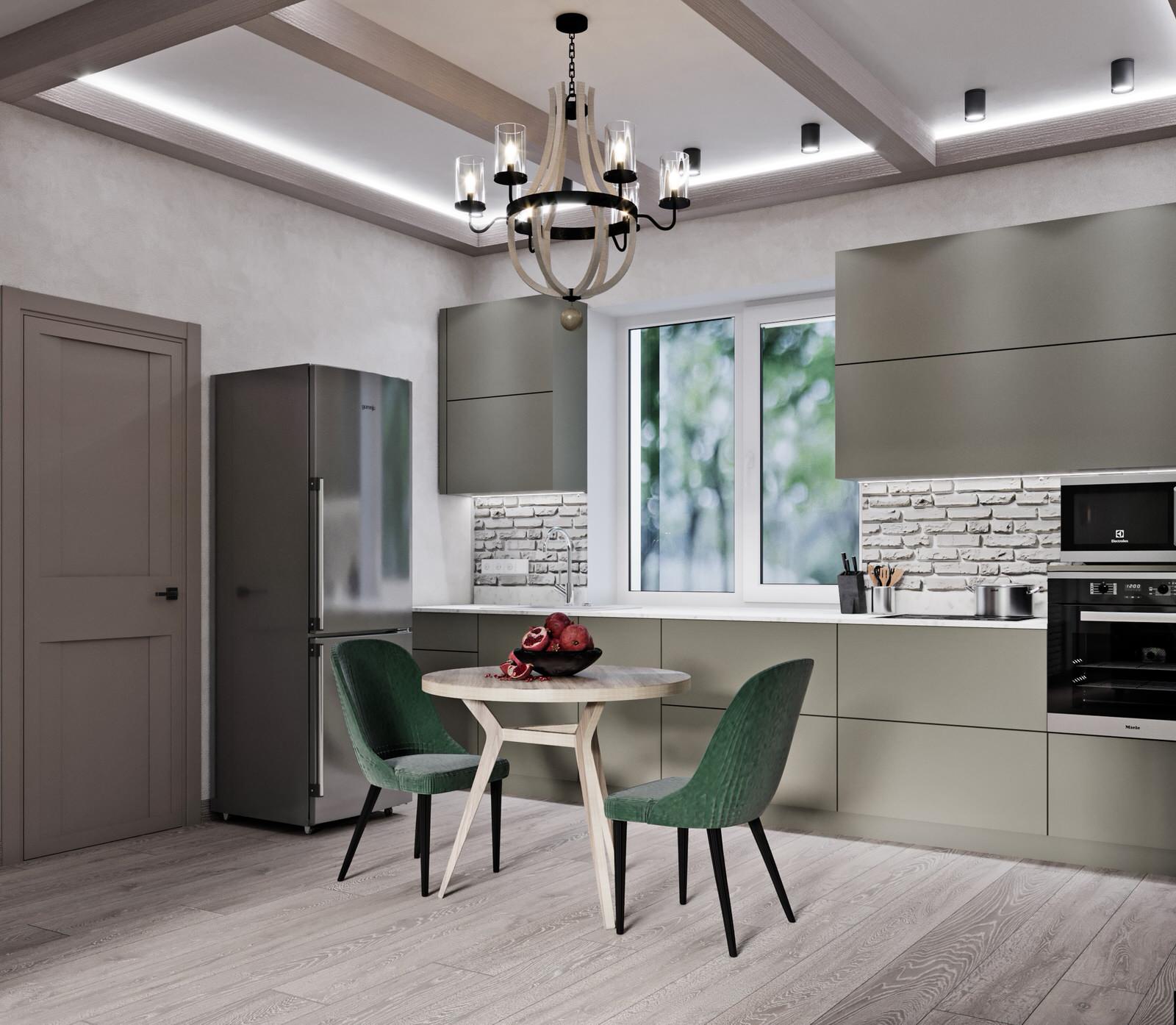 Обложка проекта: кухня гостиная 46 кв м