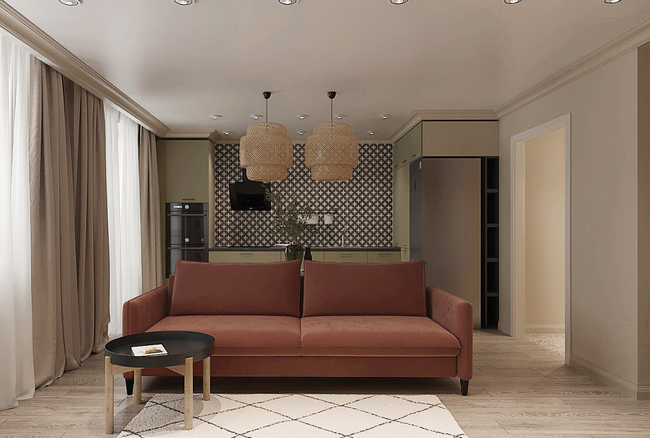 Обложка проекта: дизайн однокомнатной квартиры для сдачи в аренду