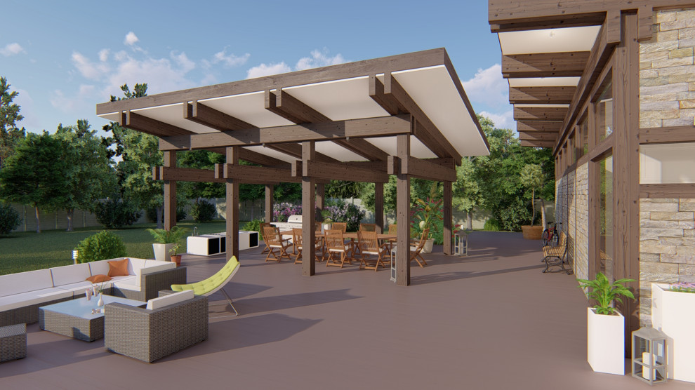 СПА комплекс с бассейном, сауной, барбекю и хоз.блоком